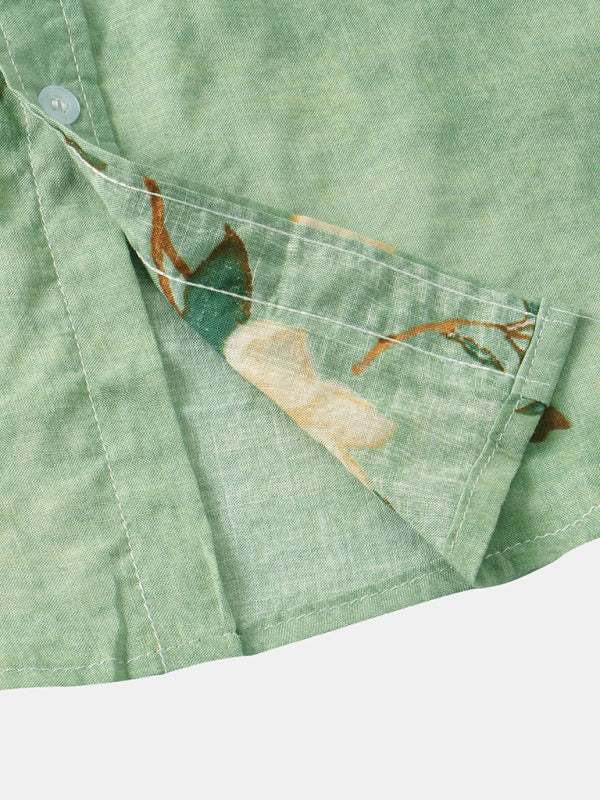 Vibrant Floral Print Short Sleeve Shirt for Men - Perfect for Spring and Summer Adventures