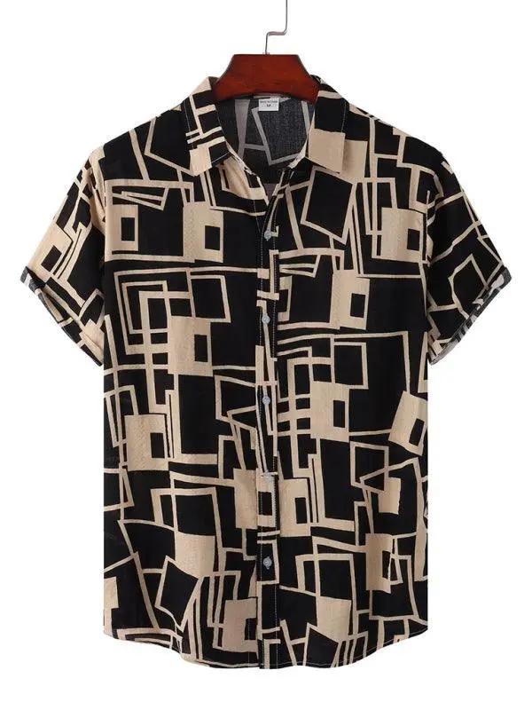 Vibrant Hawaiian Floral Short Sleeve Beach Shirt for Effortless Summer Style - MENLL