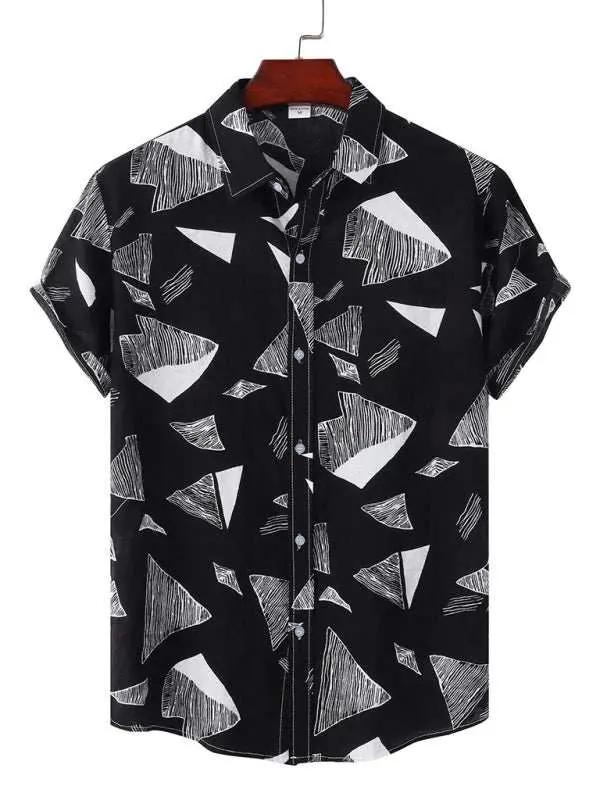 Vibrant Hawaiian Floral Short Sleeve Beach Shirt for Effortless Summer Style - MENLL