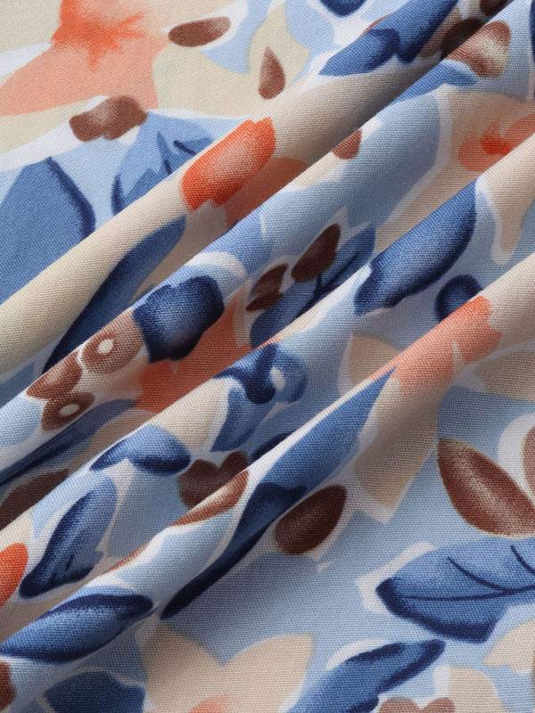 Vibrant Hawaiian Floral Short Sleeve Beach Shirt for Effortless Summer Style - MENLL