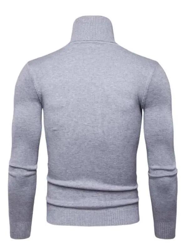 Classic Turtleneck Wool Sweater for Men - Cozy All-Match Knitted Design - MENLL