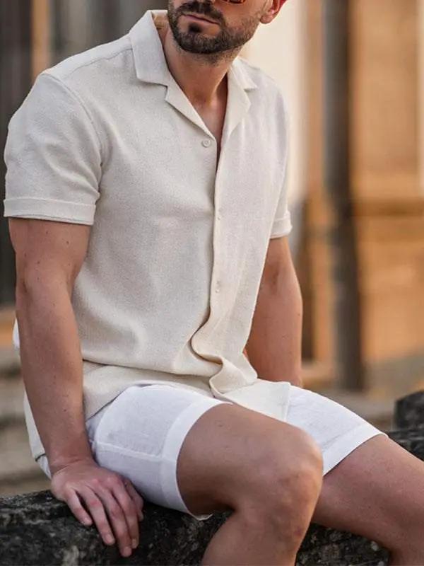 Stylish Solid Short-Sleeve Summer Shirt for Effortless Casual Chic - MENLL