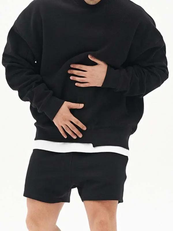 Stylish Men's Color-Block Knit Crew Neck Sweatshirt for Effortless Casual Charm - MENLL