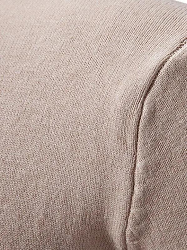 Versatile Men's Half-Zip Solid Color Sweater with Stand Collar - Effortless Style for Every Season - MENLL