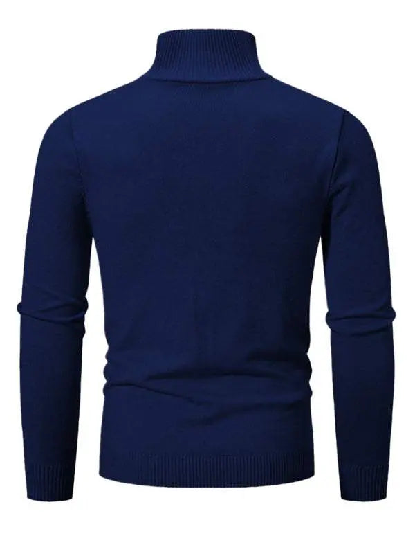 MENLL Half-Zip Sweater Men's Casual Knit Pullover Stand Collar Long Sleeve by MENLL