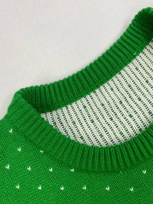 Festive Knit Comfort: Men's Loose-Fit Christmas Sweater - MENLL