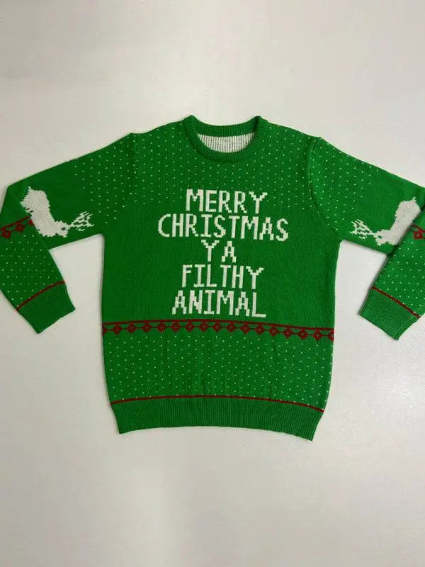 Christmas Sweater - Festive Knit - Loose Fit by MENLL - Full View