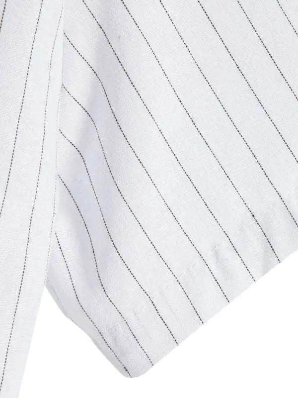 Trendy Striped Short Sleeve Shirt for Men – Casual Comfort Meets Style! - MENLL