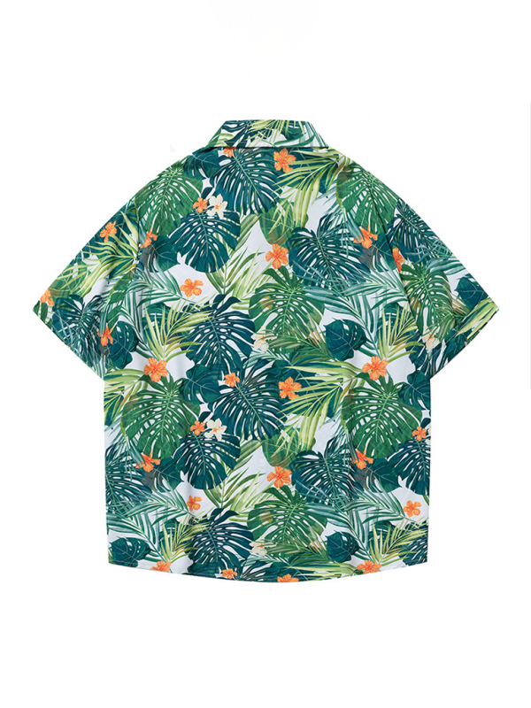 Tropical Paradise Men's Short Sleeve Hawaiian Vacation Shirt - MENLL