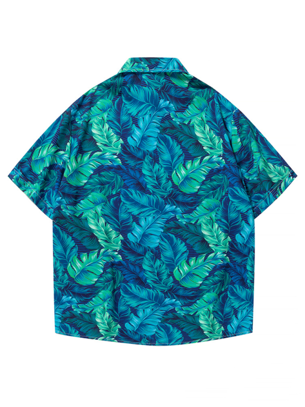 Tropical Paradise Men's Short Sleeve Hawaiian Vacation Shirt - MENLL