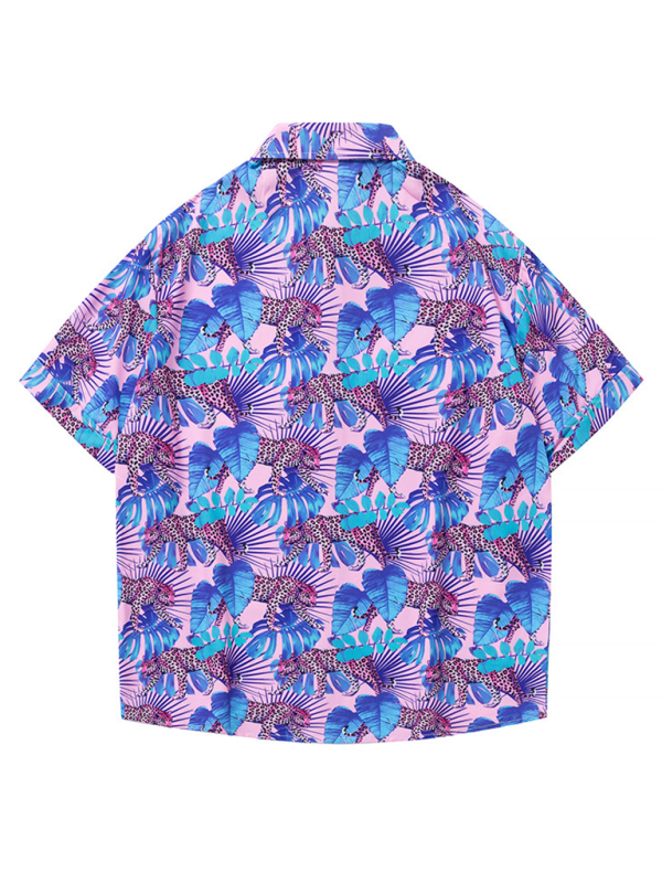 Tropical Paradise Men's Short Sleeve Hawaiian Vacation Shirt - MENLL