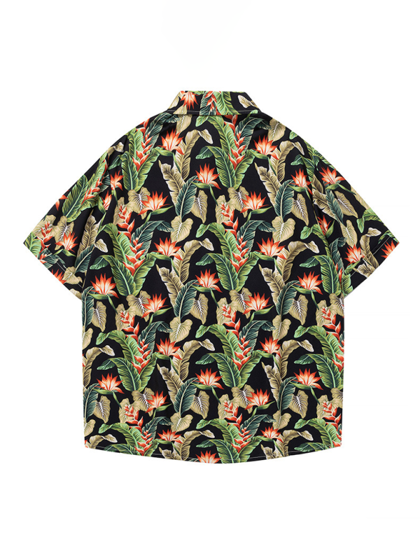 Tropical Paradise Men's Short Sleeve Hawaiian Vacation Shirt - MENLL