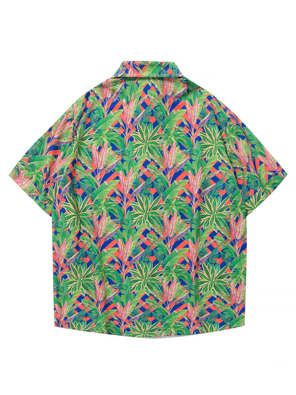 Tropical Paradise Men's Short Sleeve Hawaiian Vacation Shirt - MENLL