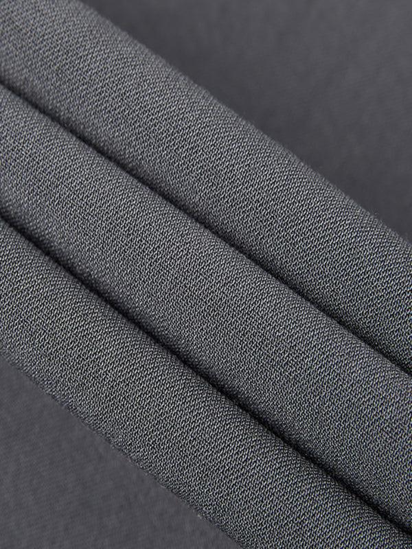 MENLL Grey Polyester Suit Men's Business Formal Suit Slim Fit Stylish by MENLL