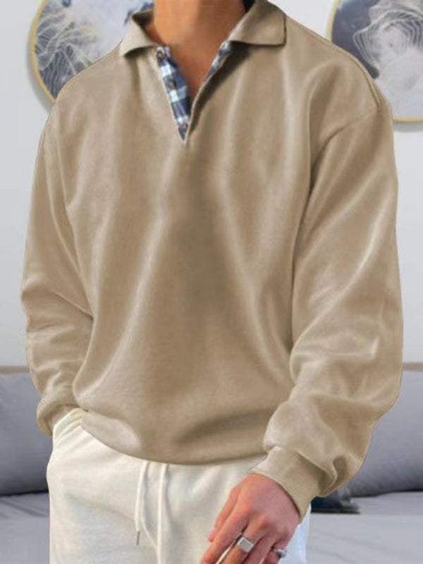 Luxe Men's Casual Polo Shirt with Effortless Elegance – Long Sleeve, Soft Touch, Perfect for Every Occasion