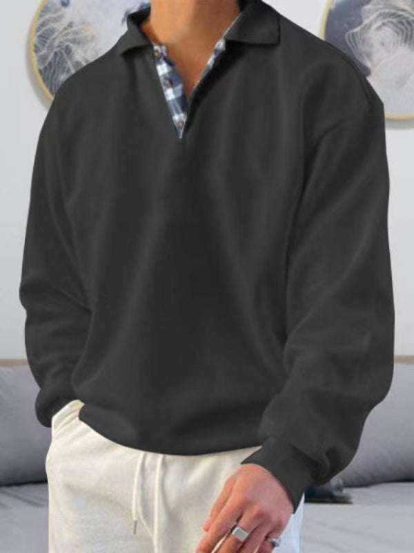 Luxe Men's Casual Polo Shirt with Effortless Elegance – Long Sleeve, Soft Touch, Perfect for Every Occasion