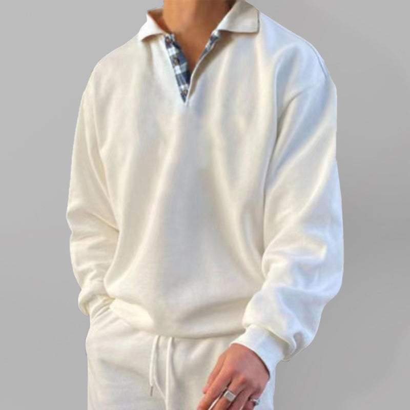 Luxe Men's Casual Polo Shirt with Effortless Elegance – Long Sleeve, Soft Touch, Perfect for Every Occasion