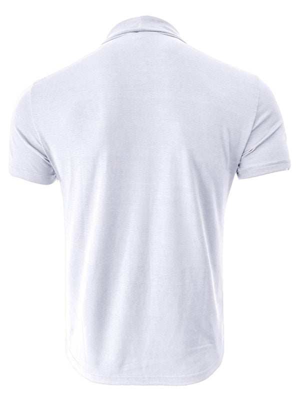 Versatile Men's Short-Sleeve Turtleneck Tee - Perfect for Spring and Summer Styling - MENLL