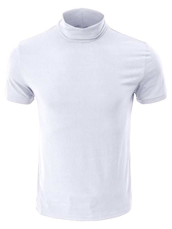 Versatile Men's Short-Sleeve Turtleneck Tee - Perfect for Spring and Summer Styling - MENLL