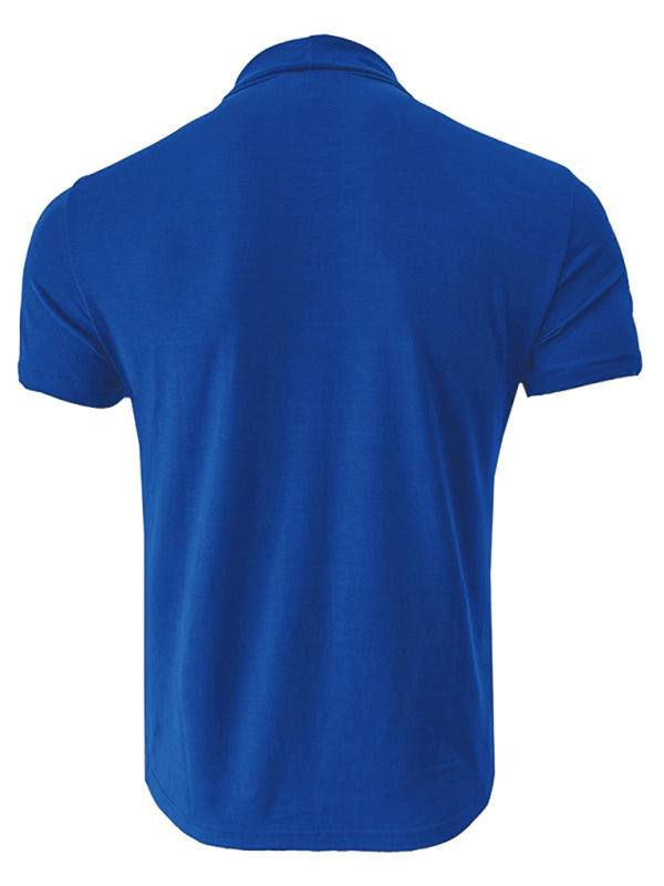 Versatile Men's Short-Sleeve Turtleneck Tee - Perfect for Spring and Summer Styling - MENLL