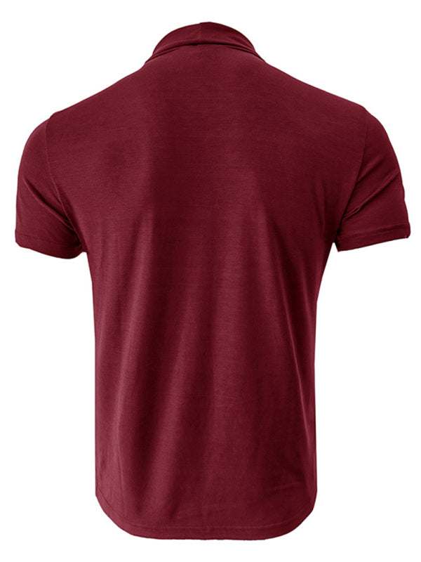 Versatile Men's Short-Sleeve Turtleneck Tee - Perfect for Spring and Summer Styling - MENLL