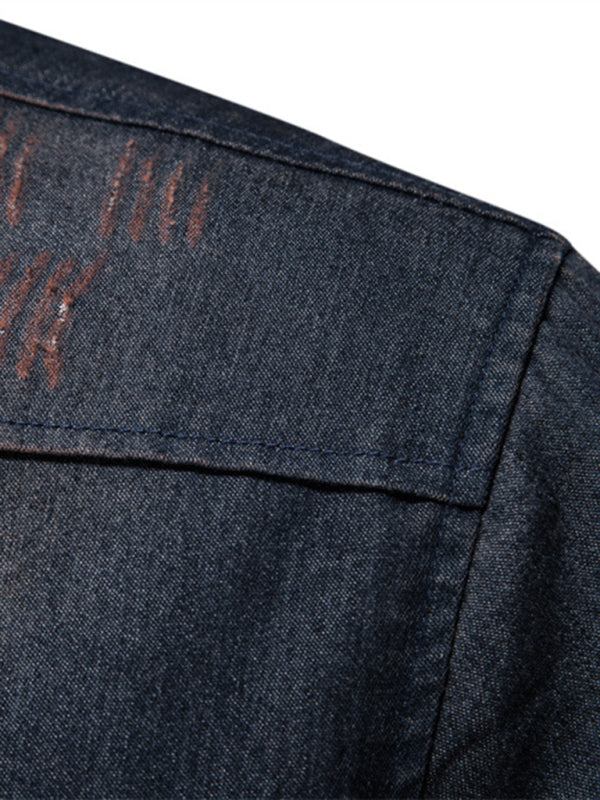 Men's Casual Denim Non-Iron Long-Sleeve Shirt – Effortless Style & Comfort