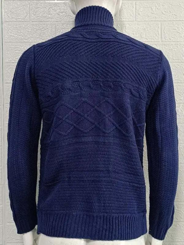 Stylish Men's Knitted Cardigan Jacket with Leather Buttons - Perfect for Spring-Summer Leisure Wear - MENLL