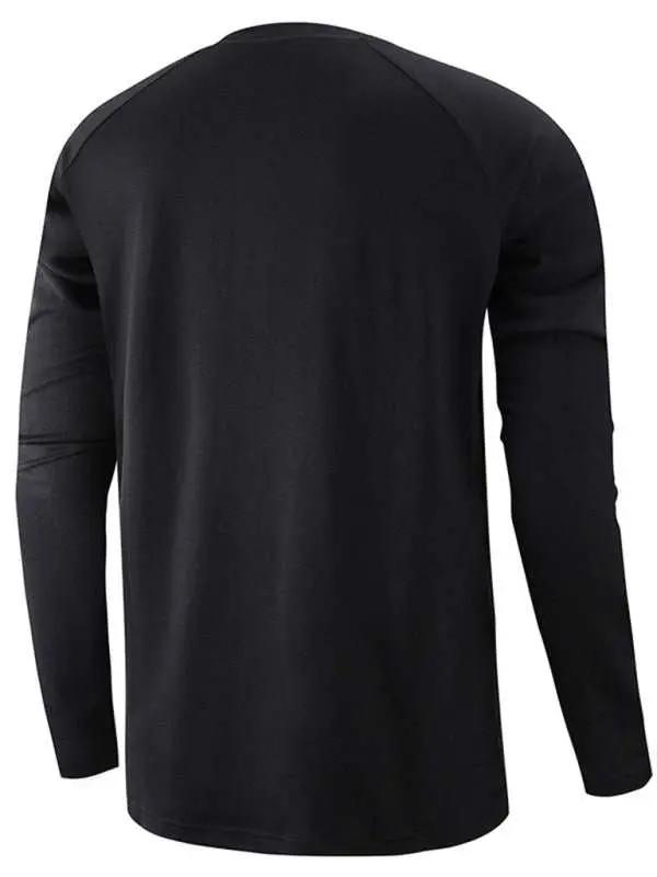 Sophisticated Comfort: Men's Button-Up Henley Long Sleeve Tee - MENLL
