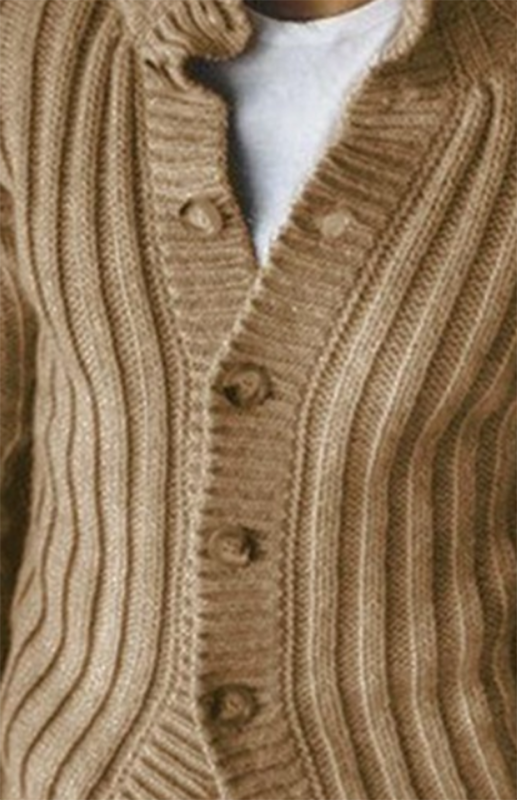 Elegant Lapel Collar Knit Jacket for Men - Stylish Single Breasted Long Sleeve Sweater for Autumn-Winter Wear