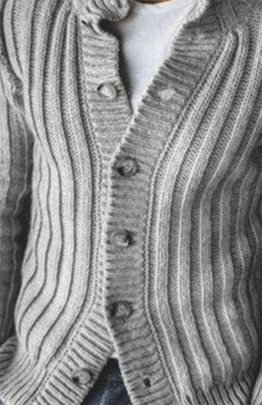 Elegant Lapel Collar Knit Jacket for Men - Stylish Single Breasted Long Sleeve Sweater for Autumn-Winter Wear