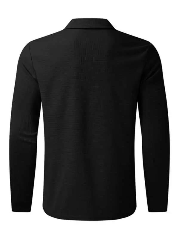 Stylish Men's Waffle Zip Lapel Jacket - Versatile Cardigan for All Seasons - MENLL