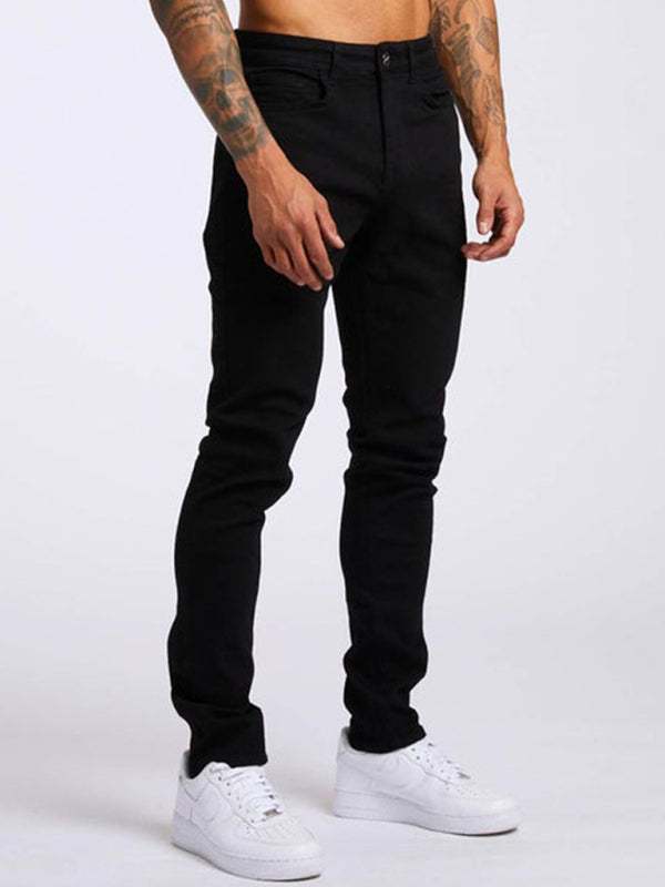 Sleek & Stylish Men's Slim Fit Essential Skinny Jeans - MENLL