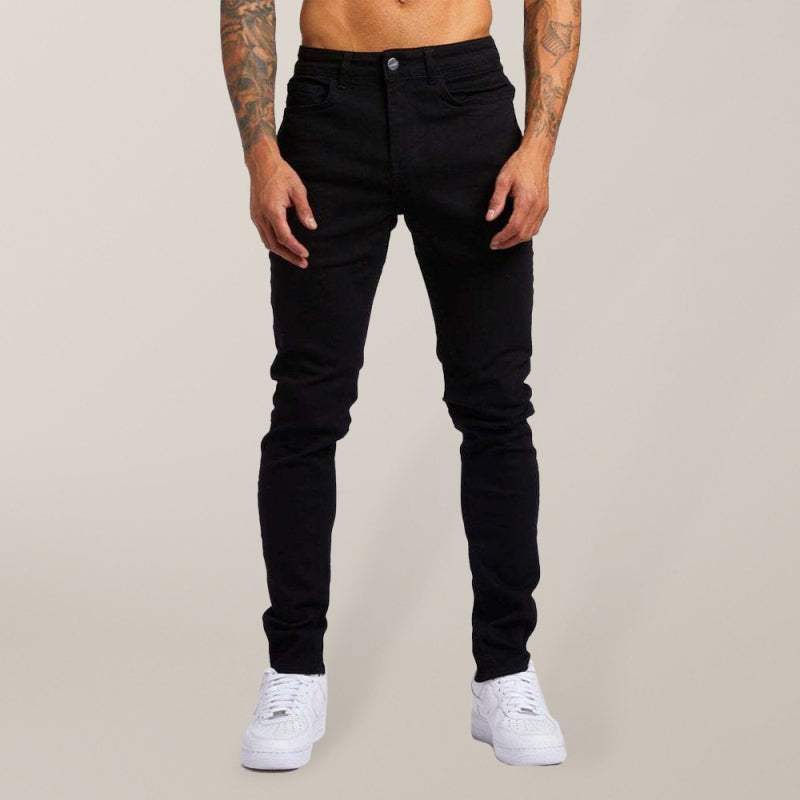 Sleek & Stylish Men's Slim Fit Essential Skinny Jeans - MENLL