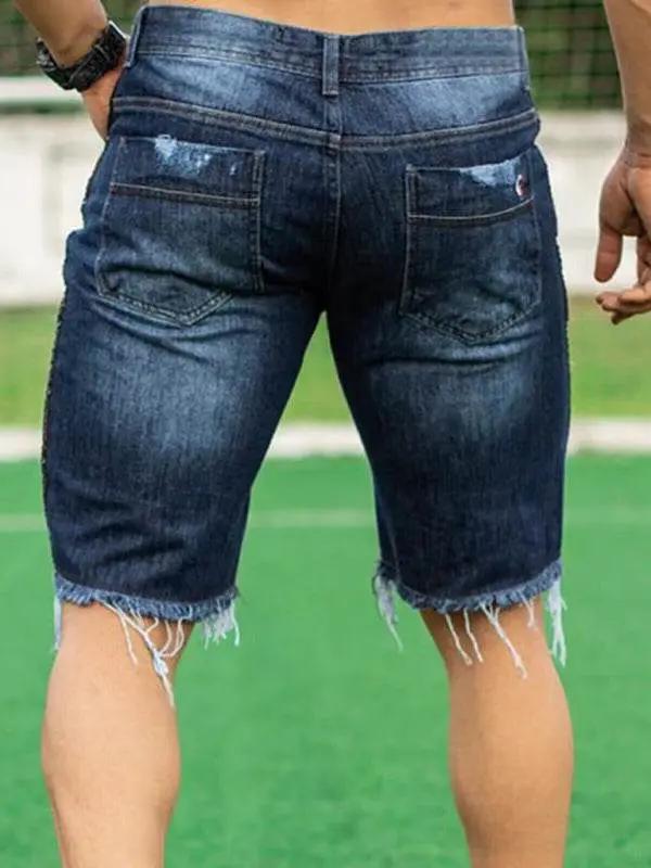 Trendy Slim-Fit Men's Denim Shorts for Effortless Style - MENLL