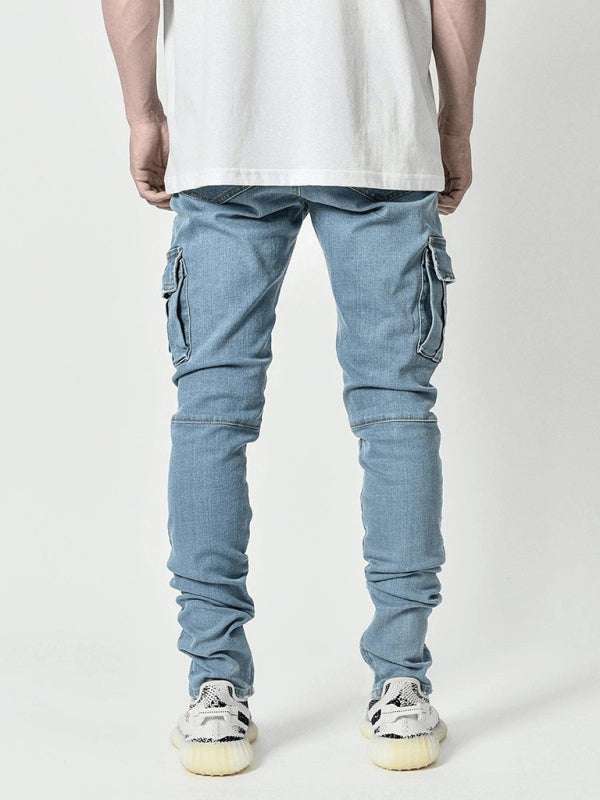 Sleek & Stylish Men's Skinny Jeans with Convenient Side Pockets