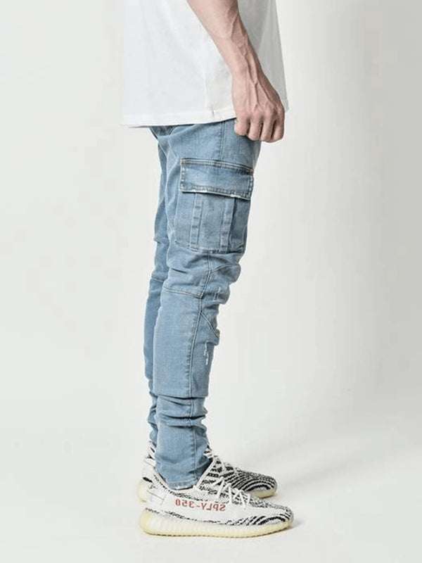 Sleek & Stylish Men's Skinny Jeans with Convenient Side Pockets