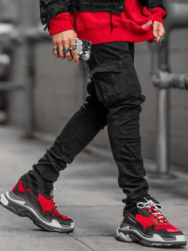 Sleek & Stylish Men's Skinny Jeans with Convenient Side Pockets