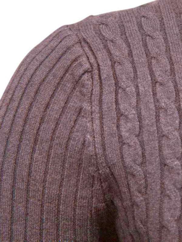 Slim Fit Men's Knitted Turtleneck Sweater – Casual Comfort for Autumn-Winter