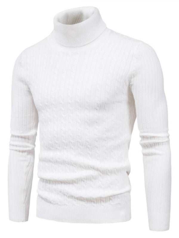 Slim Fit Men's Knitted Turtleneck Sweater – Casual Comfort for Autumn-Winter