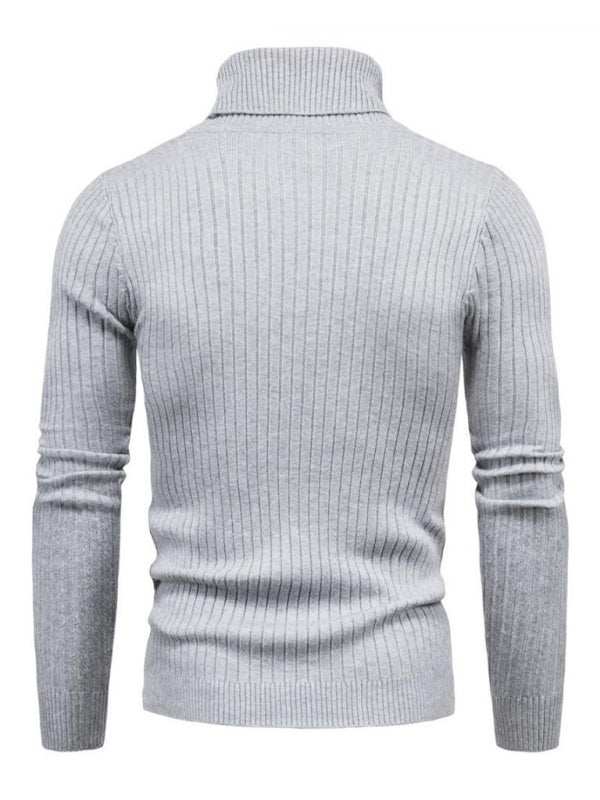 Slim Fit Men's Knitted Turtleneck Sweater – Casual Comfort for Autumn-Winter