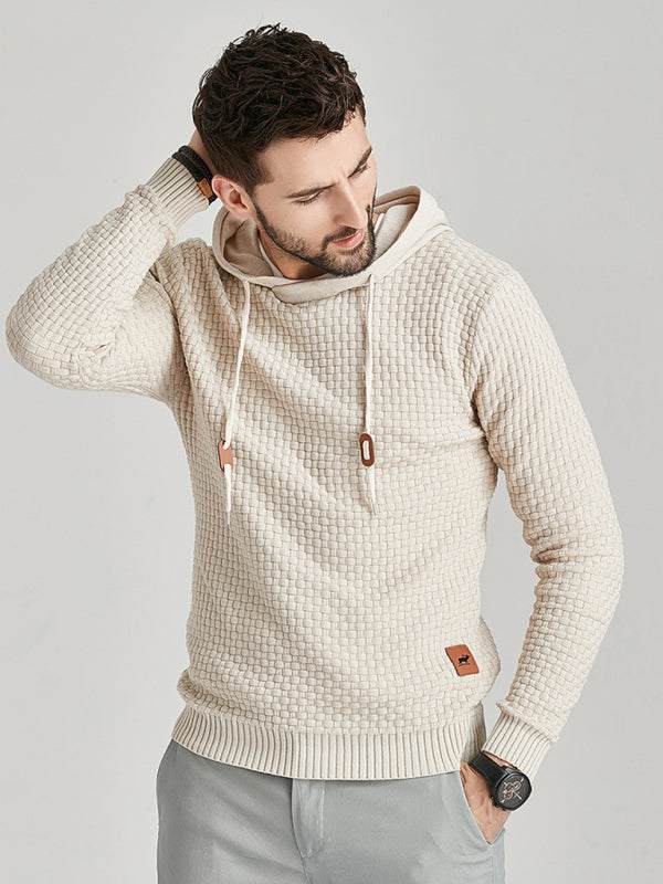 Cozy Hooded Pullover Sweater for Men - Versatile Knitwear for Year-Round Comfort - MENLL