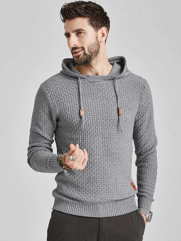 Cozy Hooded Pullover Sweater for Men - Versatile Knitwear for Year-Round Comfort - MENLL