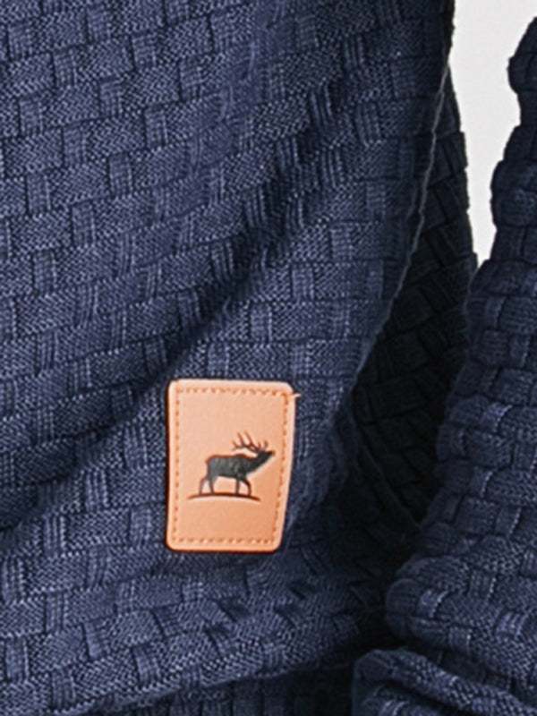 Cozy Hooded Pullover Sweater for Men - Versatile Knitwear for Year-Round Comfort - MENLL