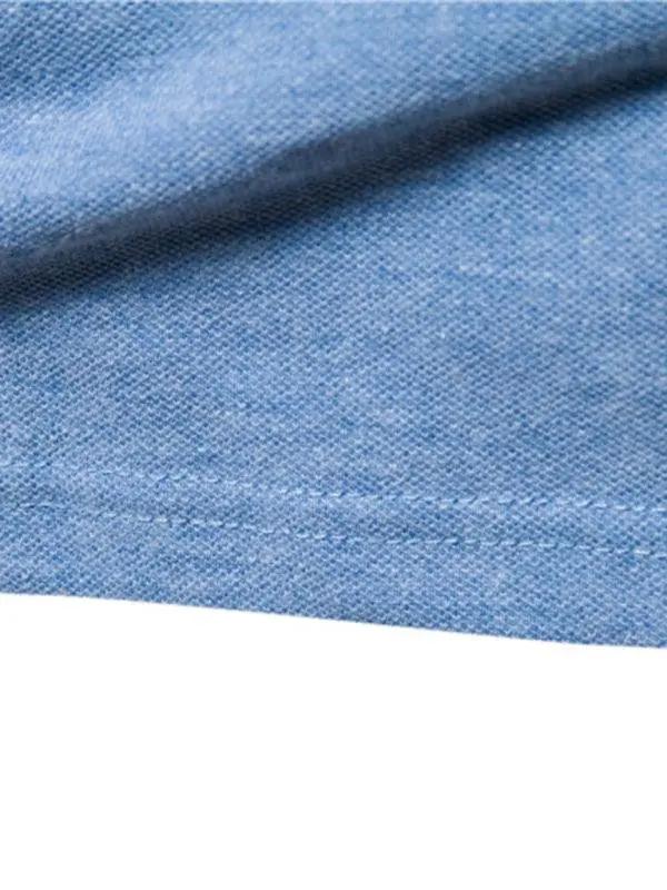 Versatile Comfort: Premium Cotton Lapel Polo Shirt for Effortless Style - MENLL