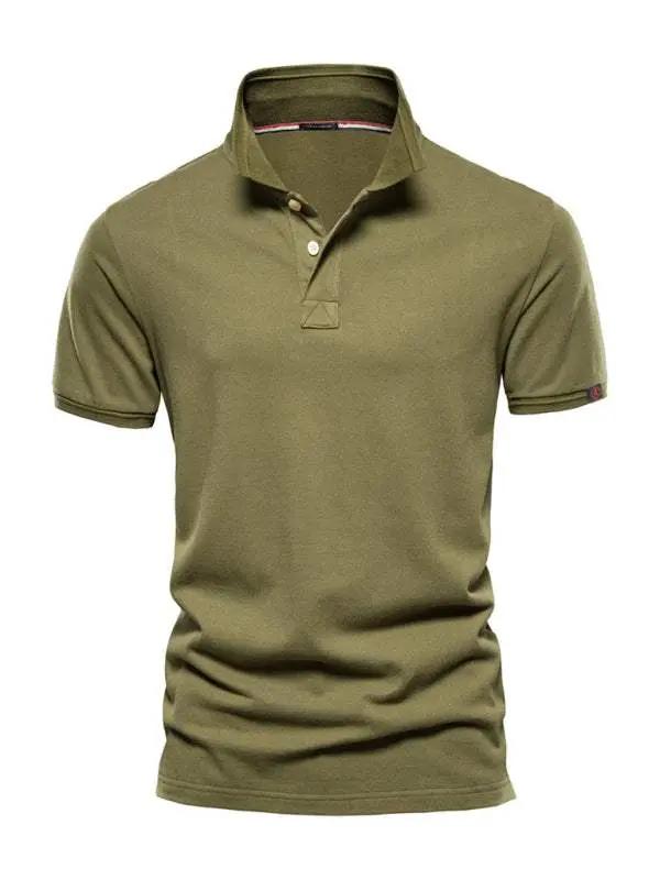 Versatile Comfort: Premium Cotton Lapel Polo Shirt for Effortless Style - MENLL