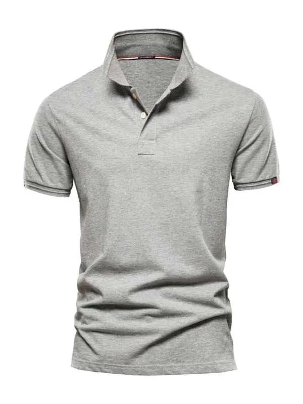 Versatile Comfort: Premium Cotton Lapel Polo Shirt for Effortless Style - MENLL