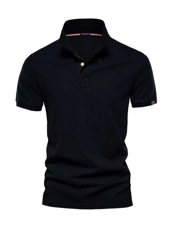 Versatile Comfort: Premium Cotton Lapel Polo Shirt for Effortless Style - MENLL