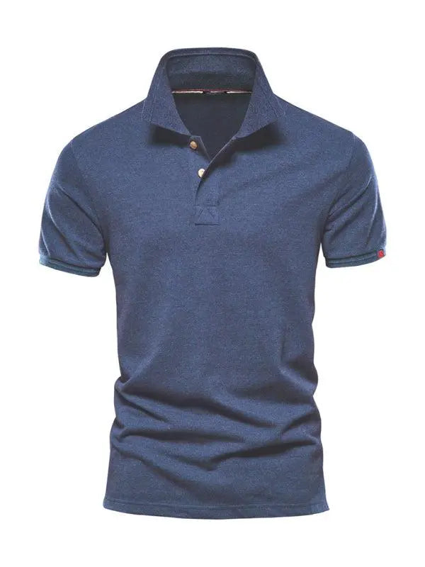Versatile Comfort: Premium Cotton Lapel Polo Shirt for Effortless Style - MENLL