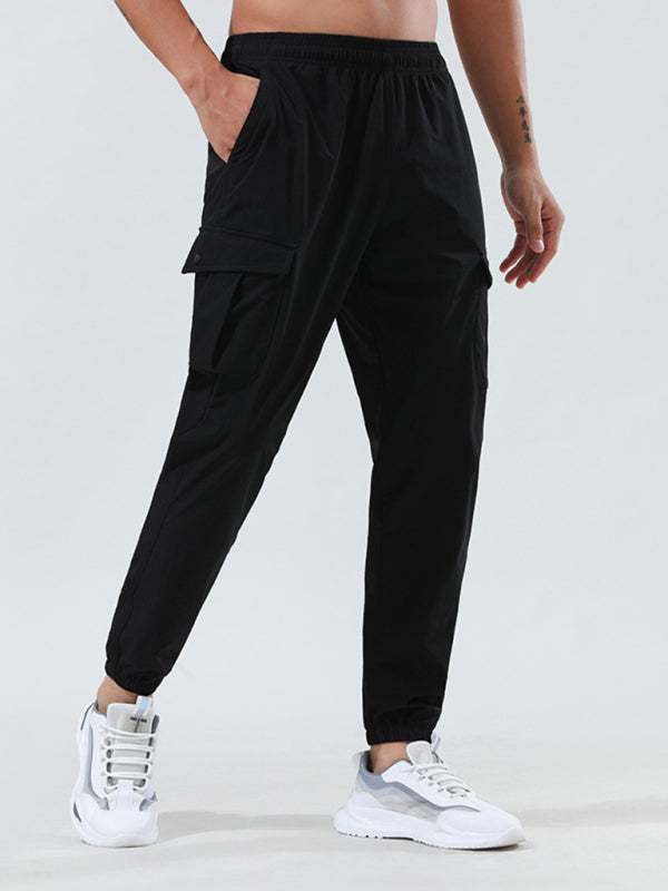 Men's Versatile Quick-Dry Elastic Fitness Cargo Pants with Pockets - Perfect for Every Adventure! - MENLL