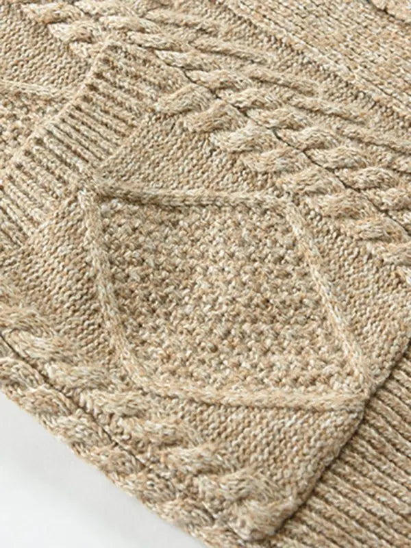 Sophisticated Acrylic Knit Cardigan for Men - Versatile Open Front Design for Business & Casual Wear - MENLL